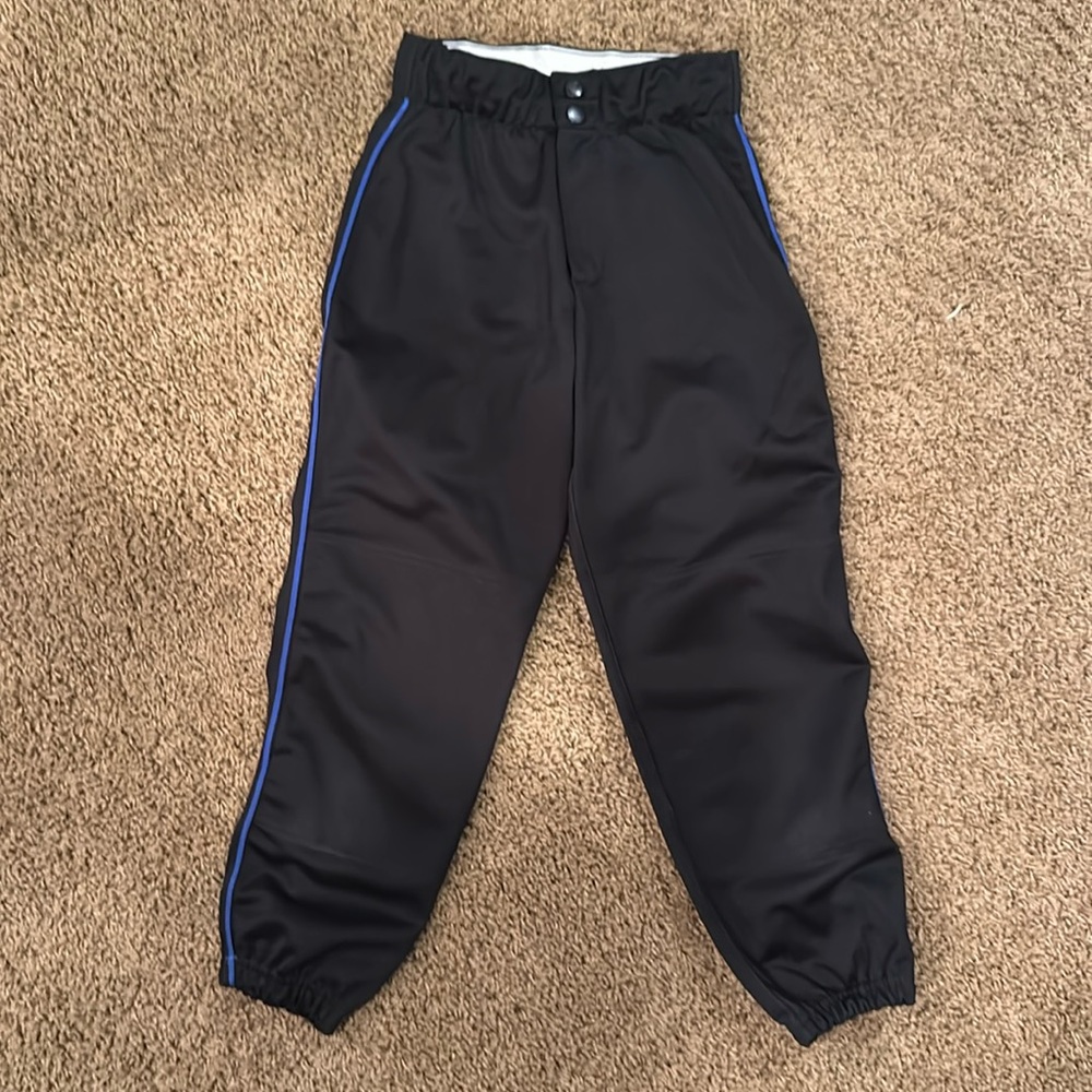 Women’s Wilson Black Softball Pants with Blue Piping